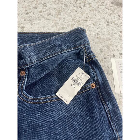 Old Navy women's blue jeans size 12p 12 petite Slouchy Straight High Rise new - Picture 7 of 16